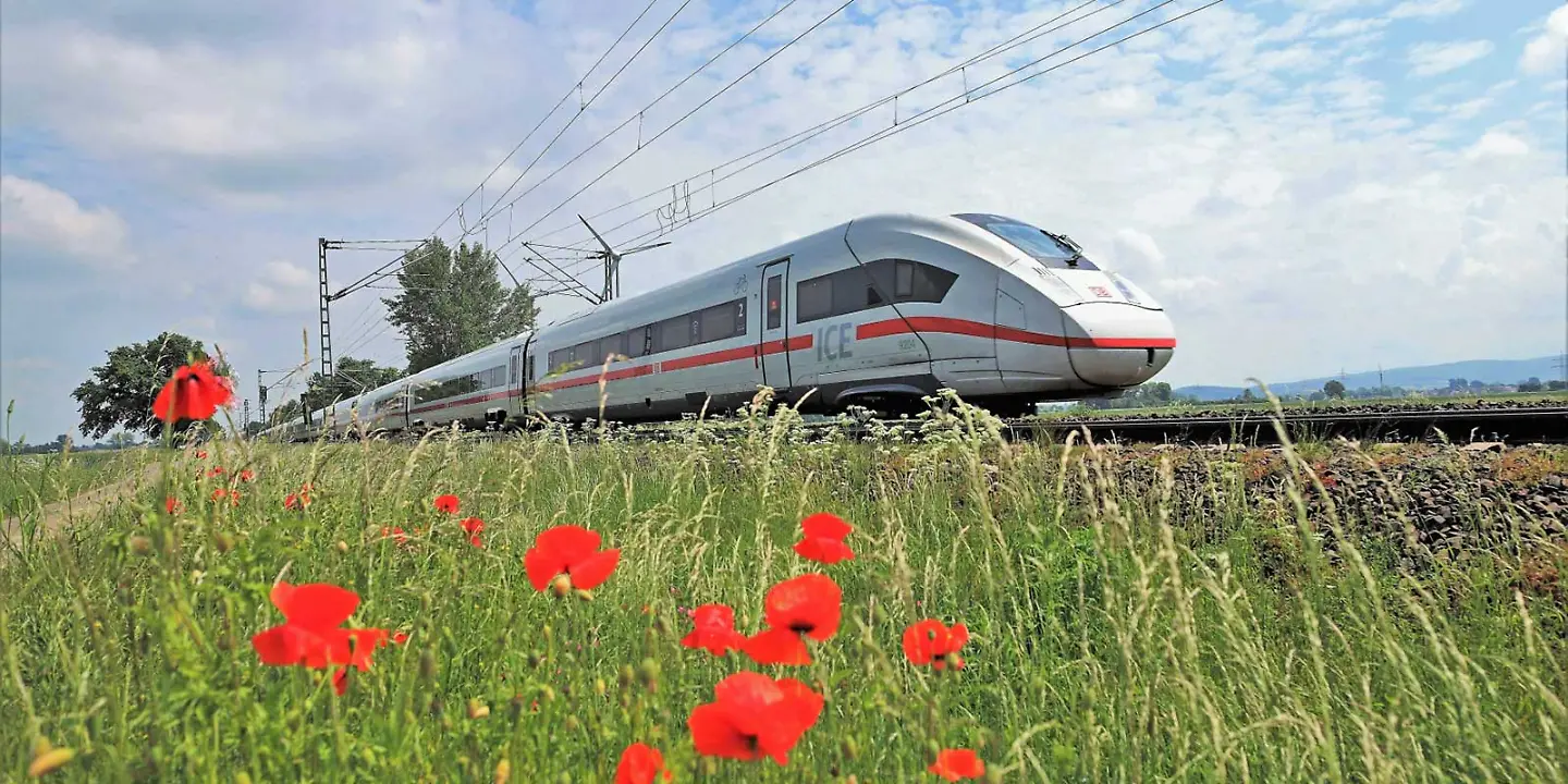 ICE der Deutschen Bahn im Sommer