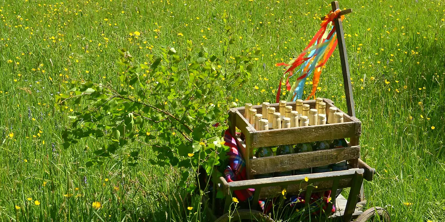 Bollerwagen mit Bier zum Vatertag