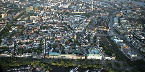 Hamburg St. Georg, Panorama, von oben 