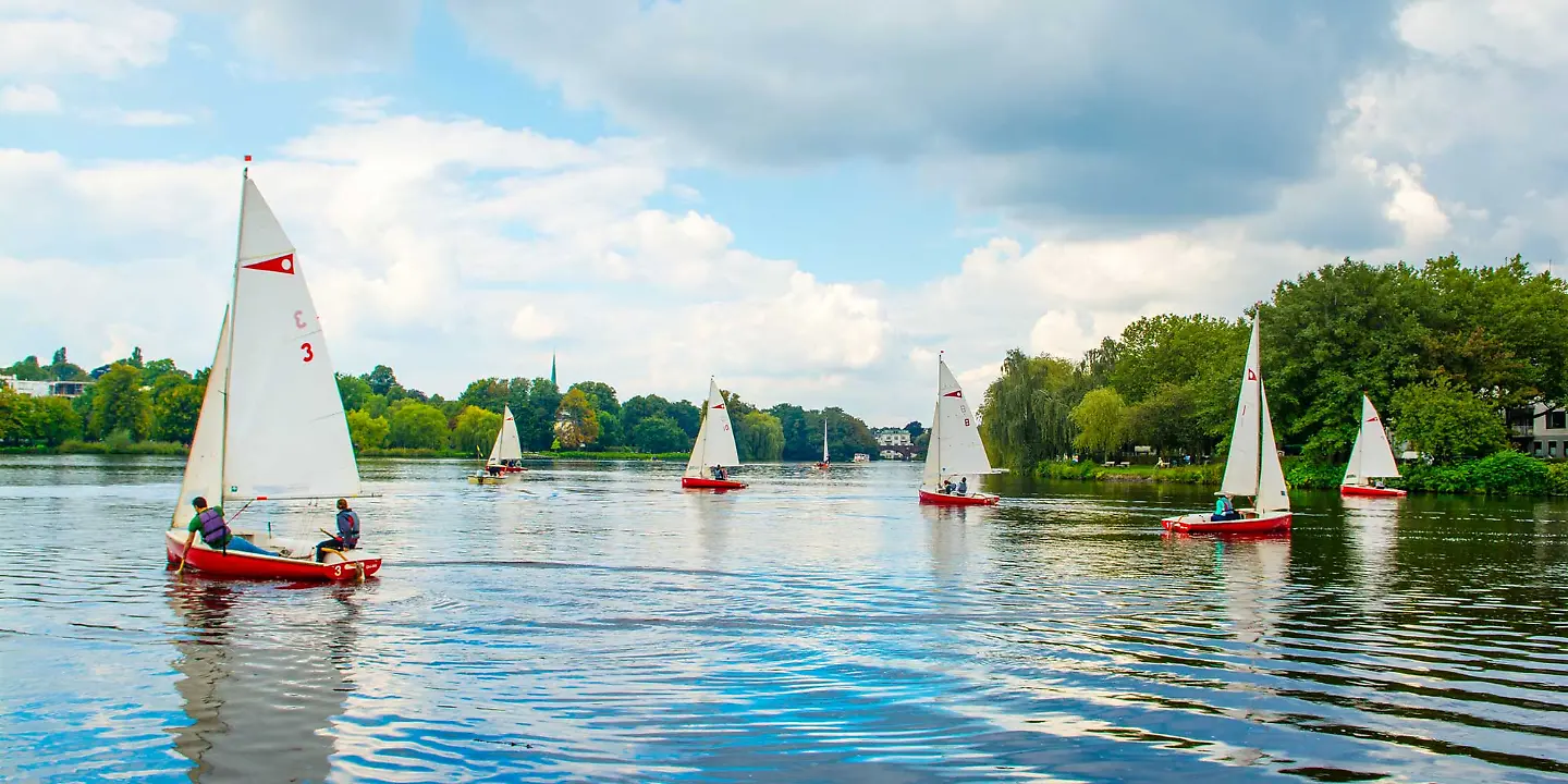 Segelboote auf der Alster