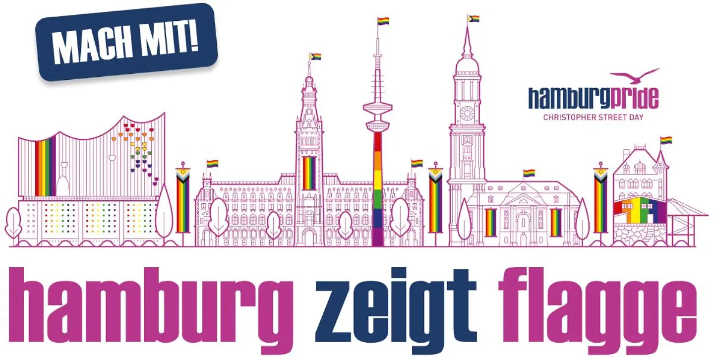 Hamburg zeigt Flagge 2024, CSD