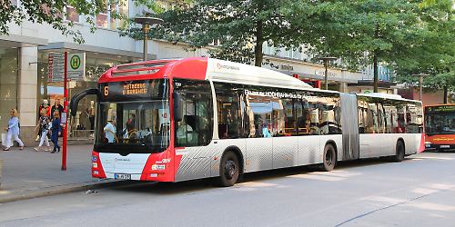 Hochbahn, Bus, Innenstadt, City