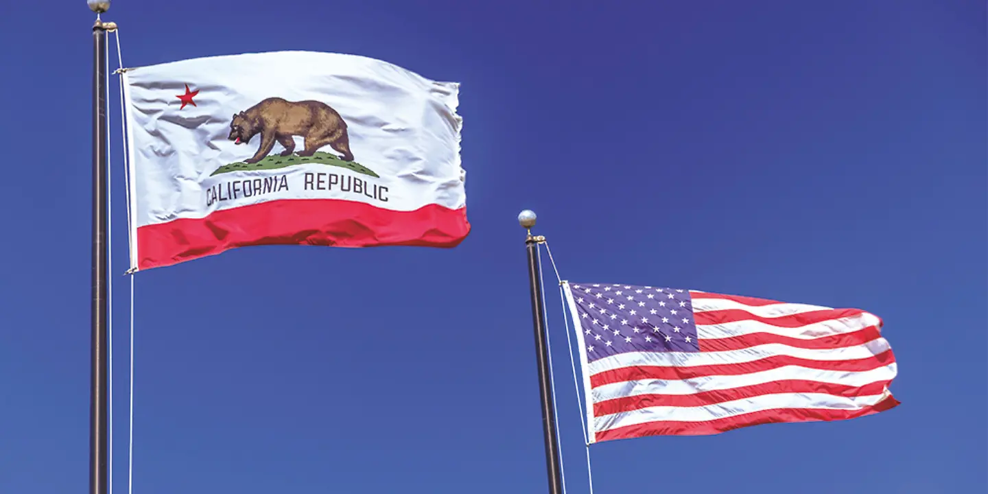 Flagge Kalifornien, USA