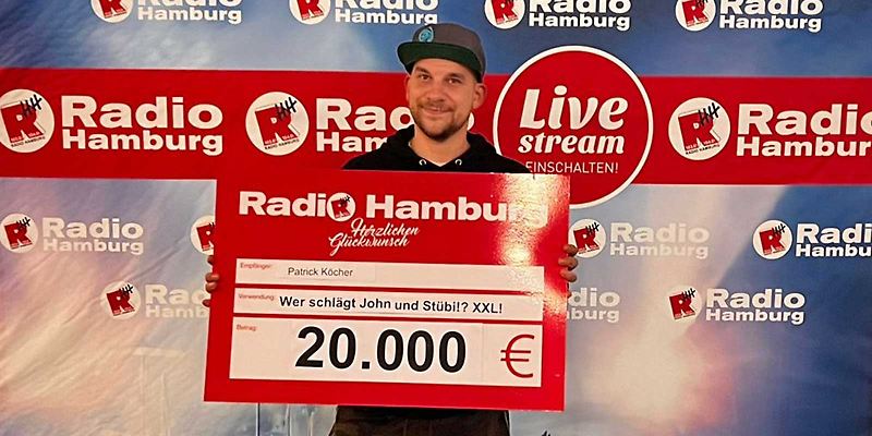 Gewinner von 20.000 Euro bei Radio Hamburg Patrick aus Bergedorf