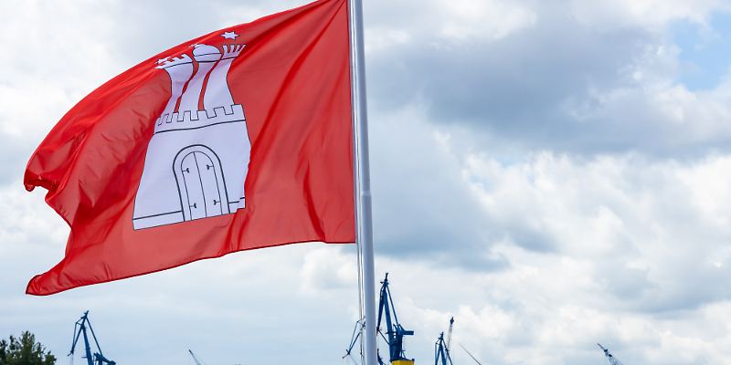 Hamburg Flagge, Fahne, Hafen, Tor zur Welt