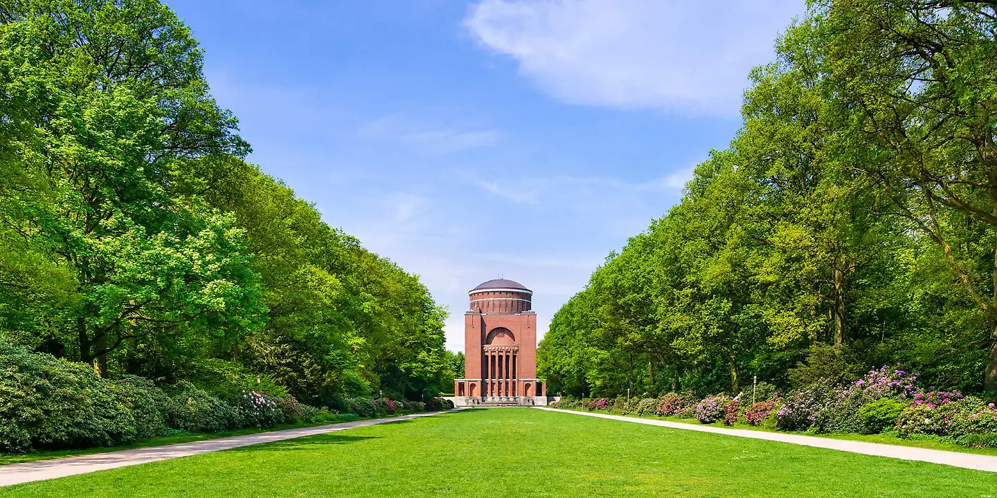 Aufnahme des Planetariums im Hamburger Stadtpark