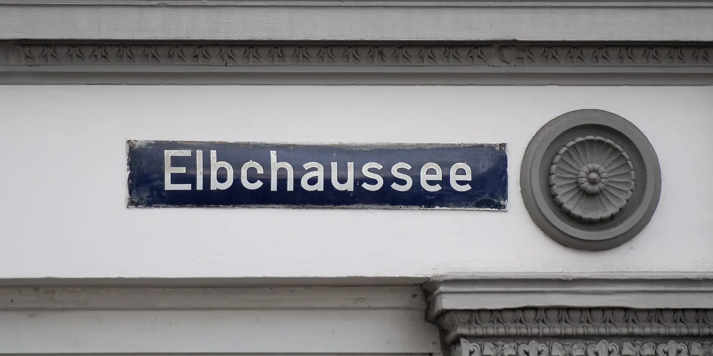 Elbchaussee, Baustelle