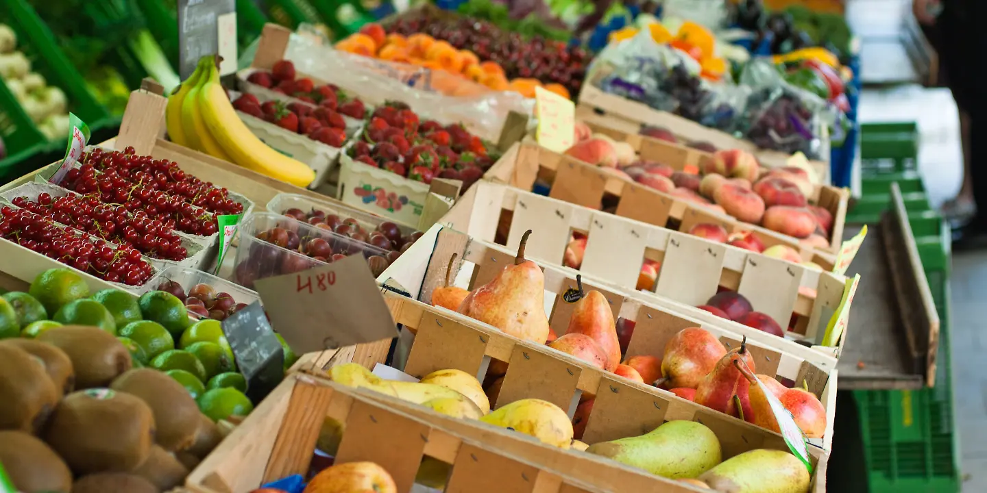 Obst und Gemüse auf dem Wochenmarkt