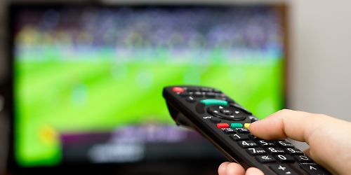 Fernseher, TV-Gerät, Fussball im TV, WM, Weltmeisterschaft